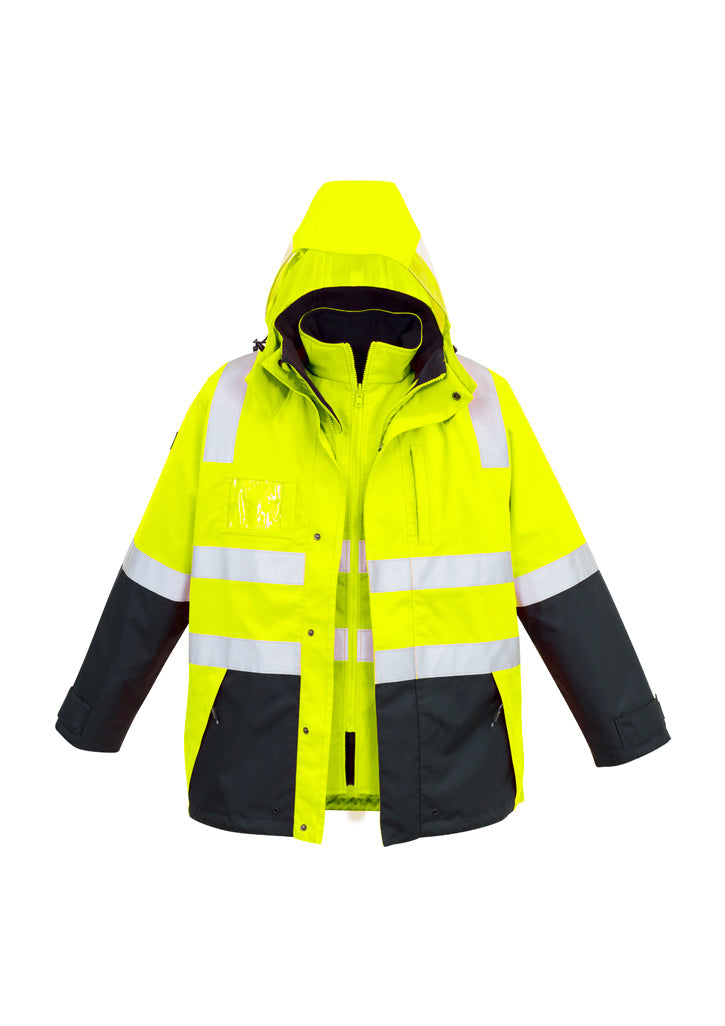 Syzmik Mens Hi-Viz 4in1 Waterproof jacket