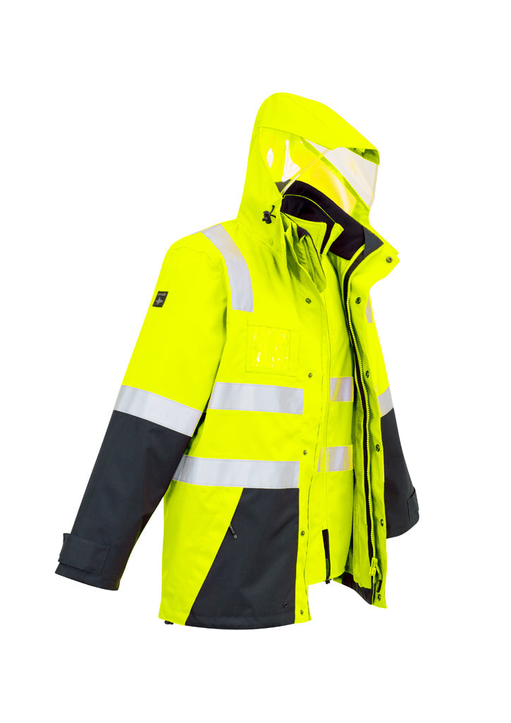 Syzmik Mens Hi-Viz 4in1 Waterproof jacket