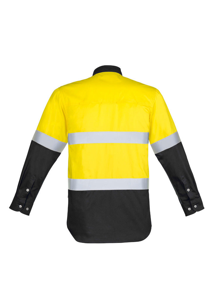 Syzmik Mens Hi Vis Spliced Industrial Shirt - Hoop Taped