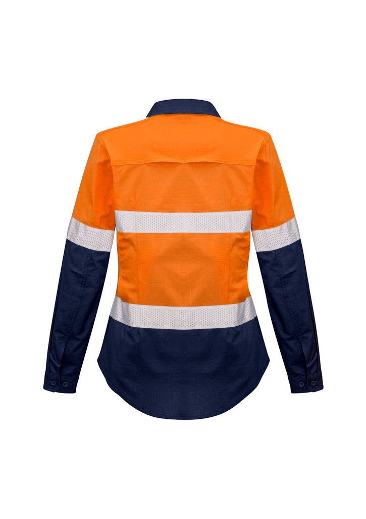 Syzmik Womens Rugged Cooling Taped Hi-Viz shirt L/S