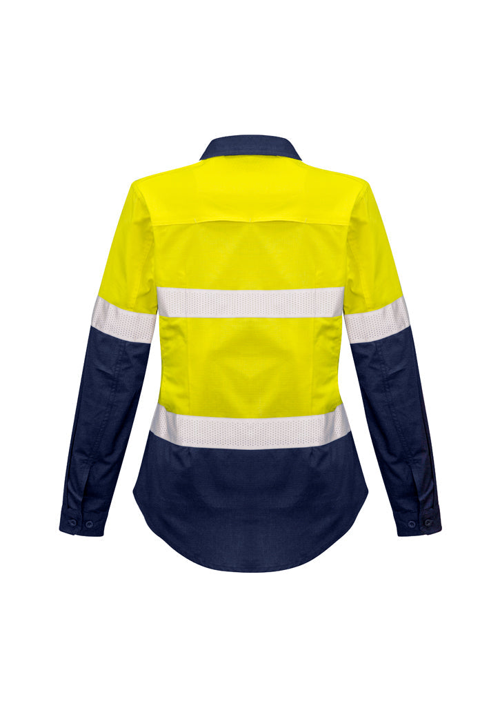 Syzmik Womens Rugged Cooling Taped Hi-Viz shirt L/S