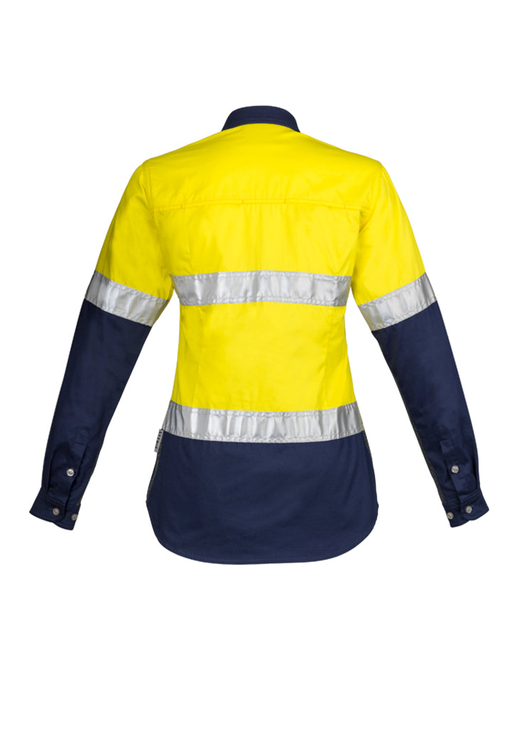 Syzmik Womens Hi Vis Spliced Industrial Shirt - Hoop Taped