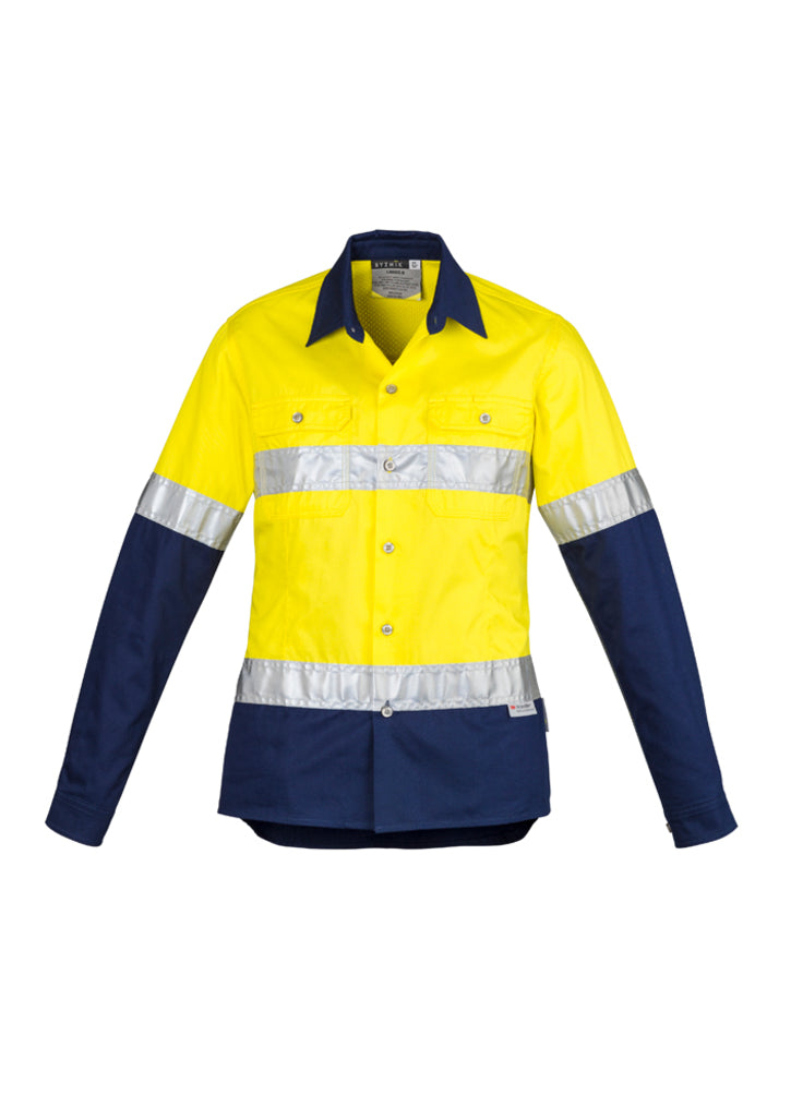 Syzmik Womens Hi Vis Spliced Industrial Shirt - Hoop Taped