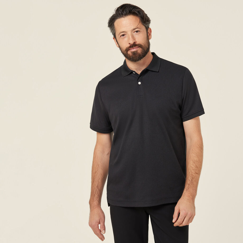 Mens Antibacterial Poyface Short Sleeve Polo