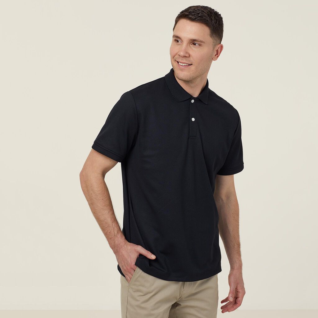 Mens Antibacterial Poyface Short Sleeve Polo