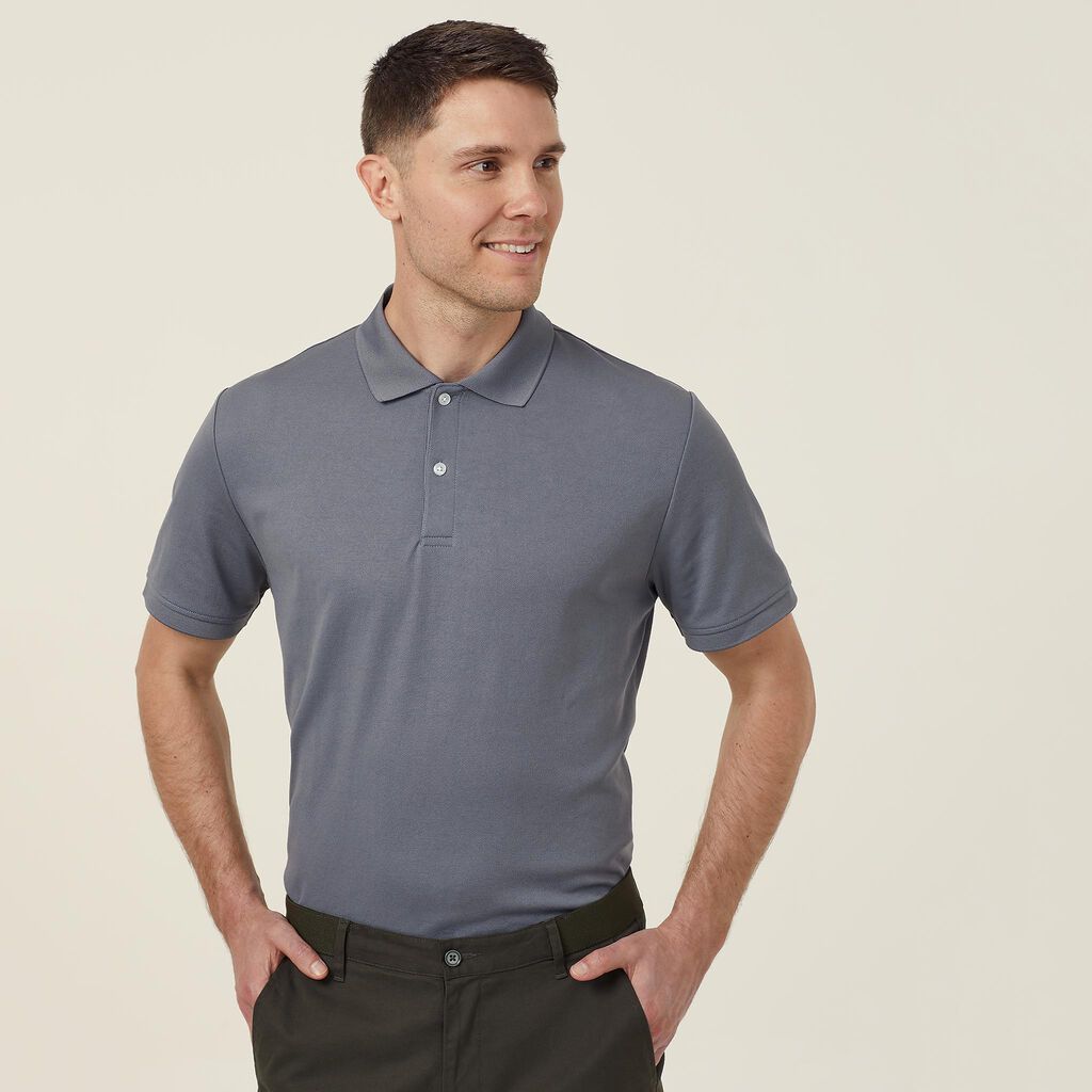 Mens Antibacterial Poyface Short Sleeve Polo