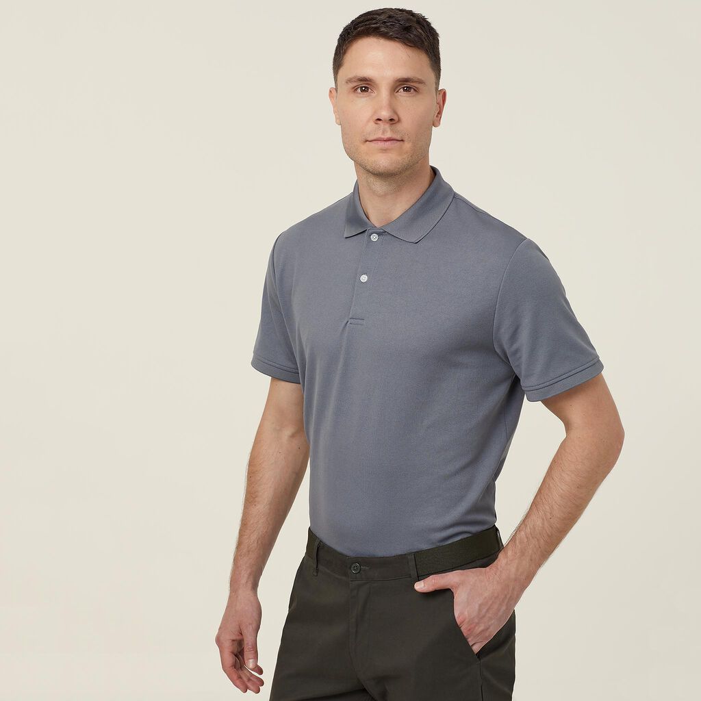 Mens Antibacterial Poyface Short Sleeve Polo