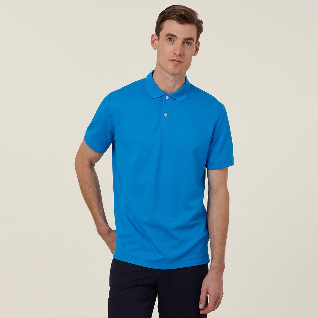 Mens Antibacterial Poyface Short Sleeve Polo