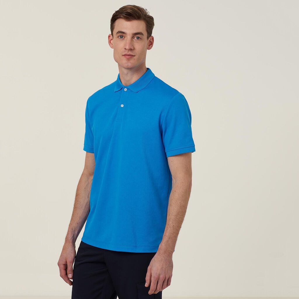 Mens Antibacterial Poyface Short Sleeve Polo