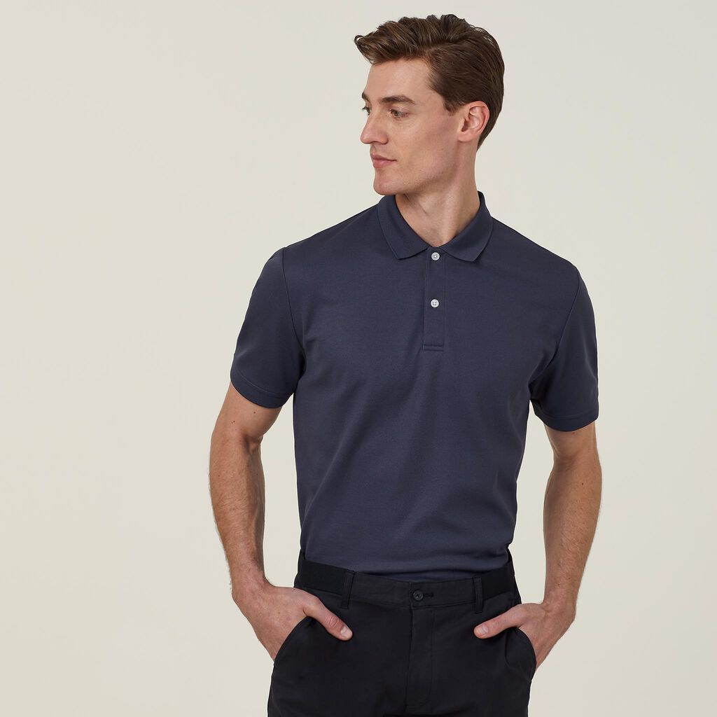 Mens Antibacterial Poyface Short Sleeve Polo