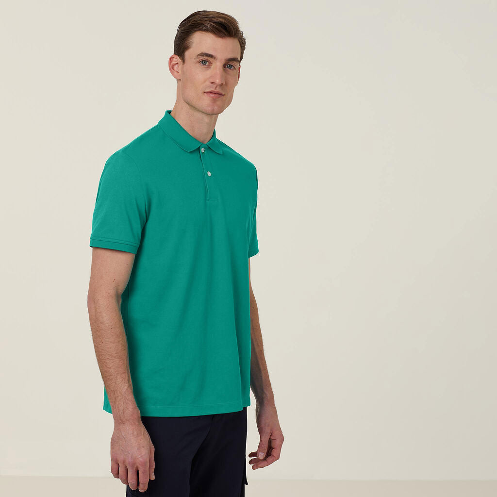 Mens Antibacterial Poyface Short Sleeve Polo