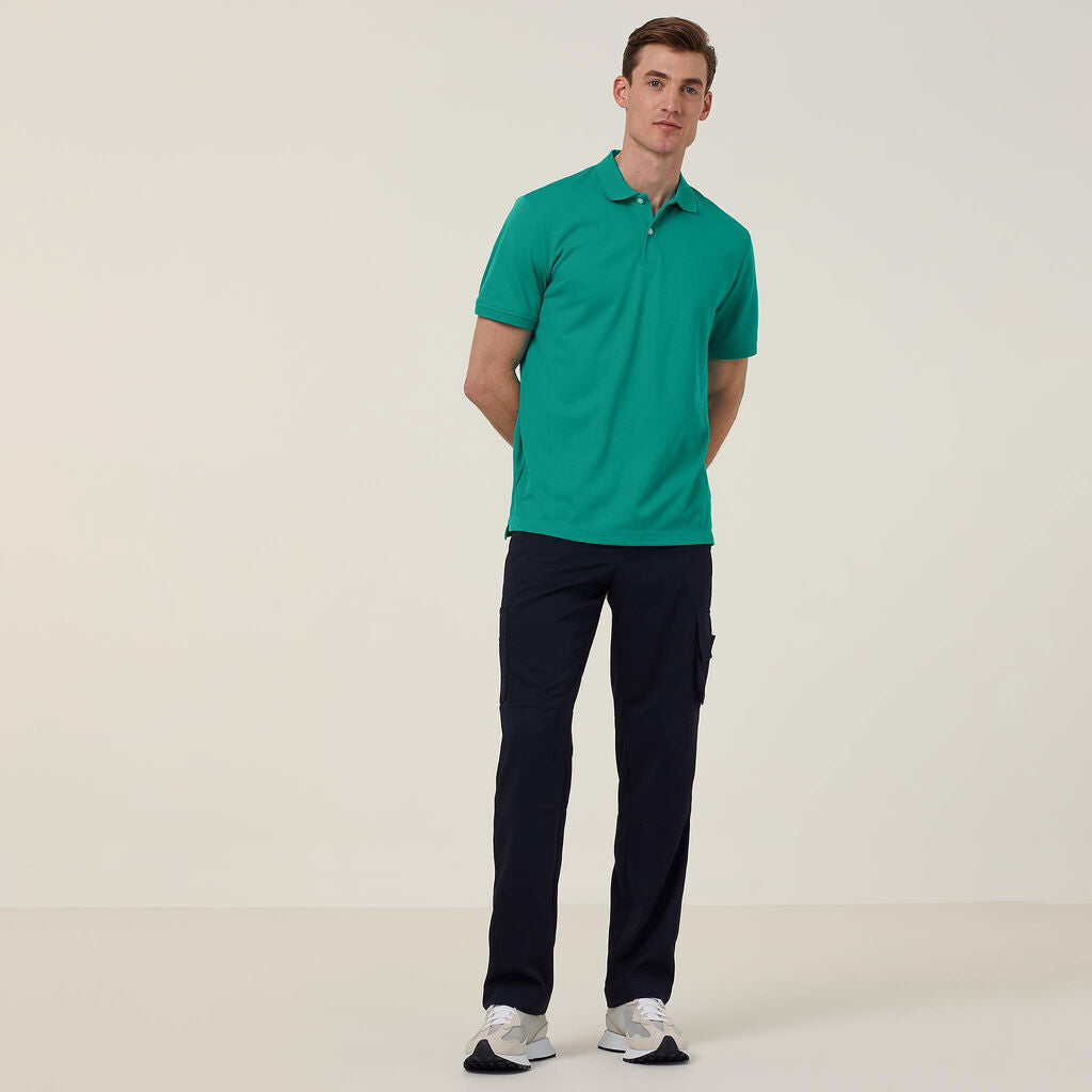 Mens Antibacterial Poyface Short Sleeve Polo