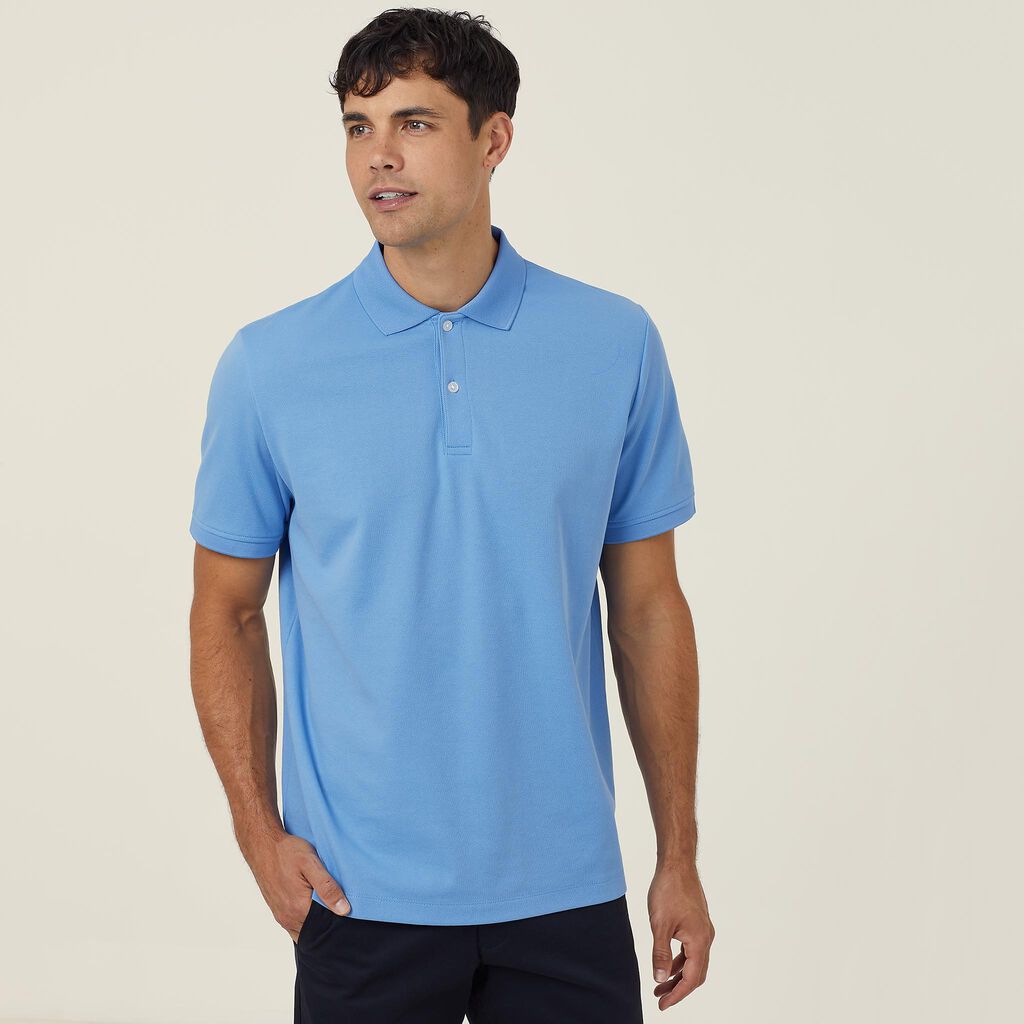 Mens Antibacterial Poyface Short Sleeve Polo