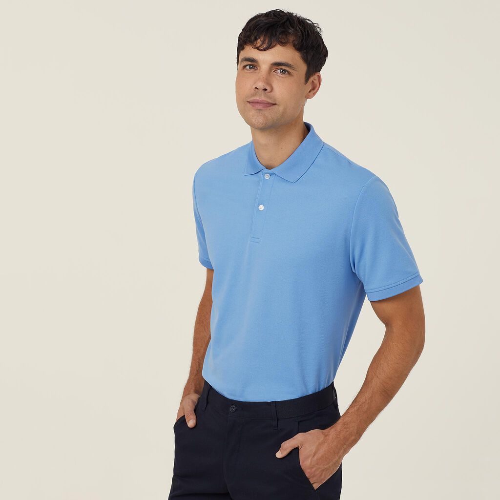 Mens Antibacterial Poyface Short Sleeve Polo