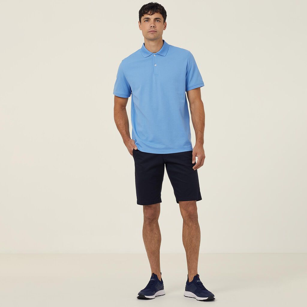 Mens Antibacterial Poyface Short Sleeve Polo