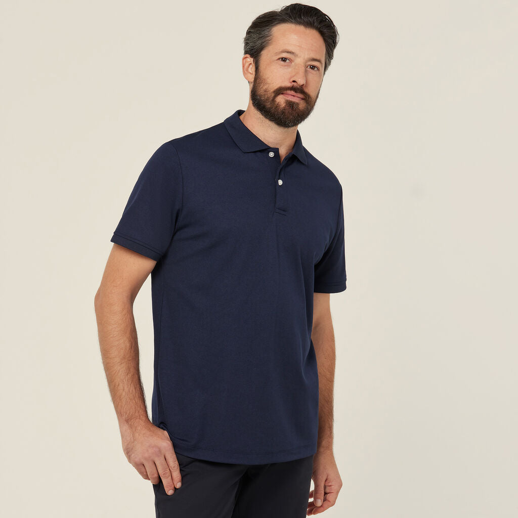 Mens Antibacterial Poyface Short Sleeve Polo