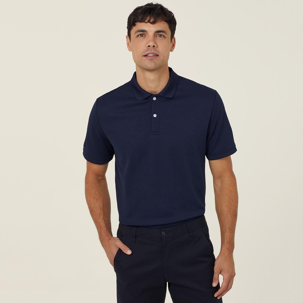 Mens Antibacterial Poyface Short Sleeve Polo