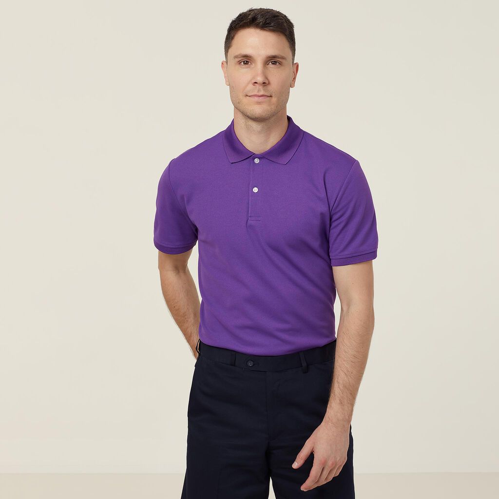 Mens Antibacterial Poyface Short Sleeve Polo