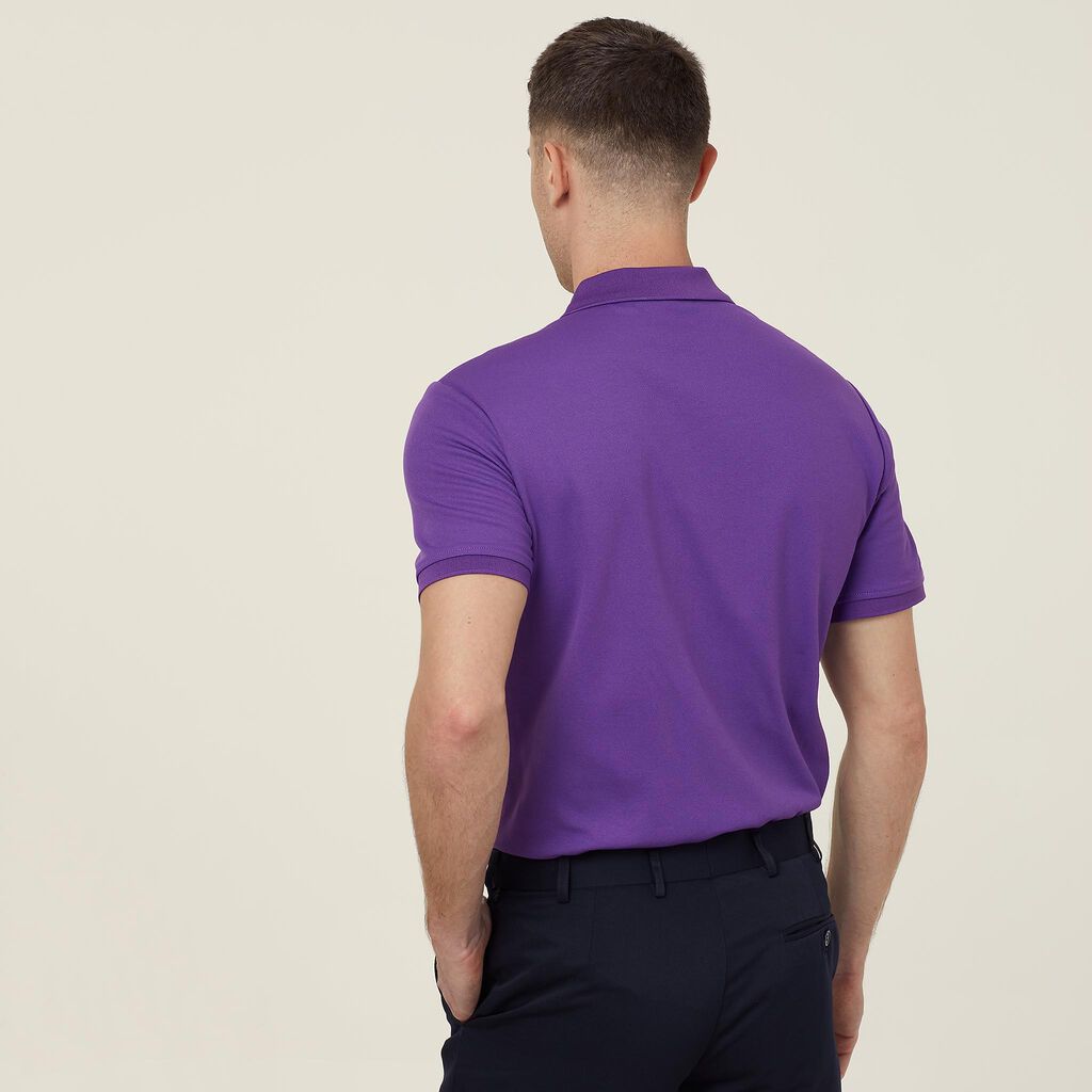 Mens Antibacterial Poyface Short Sleeve Polo