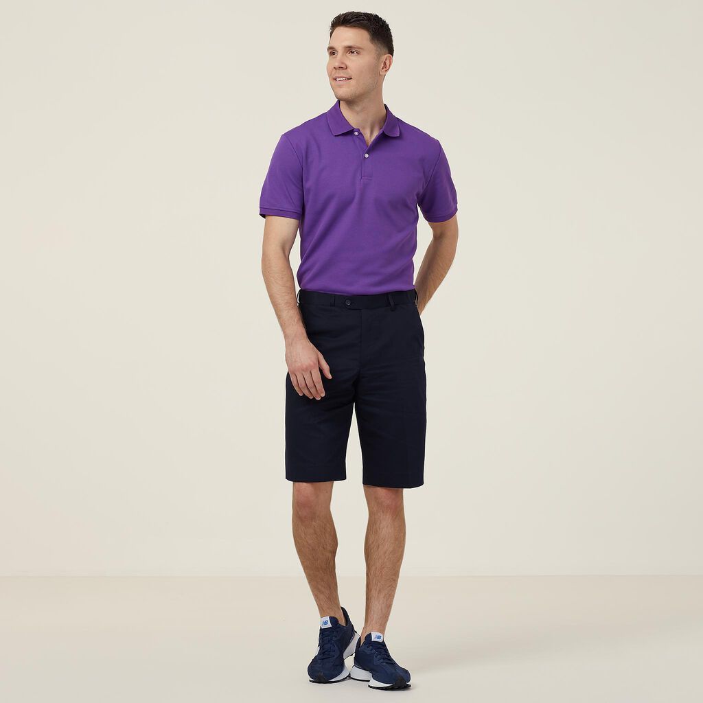 Mens Antibacterial Poyface Short Sleeve Polo