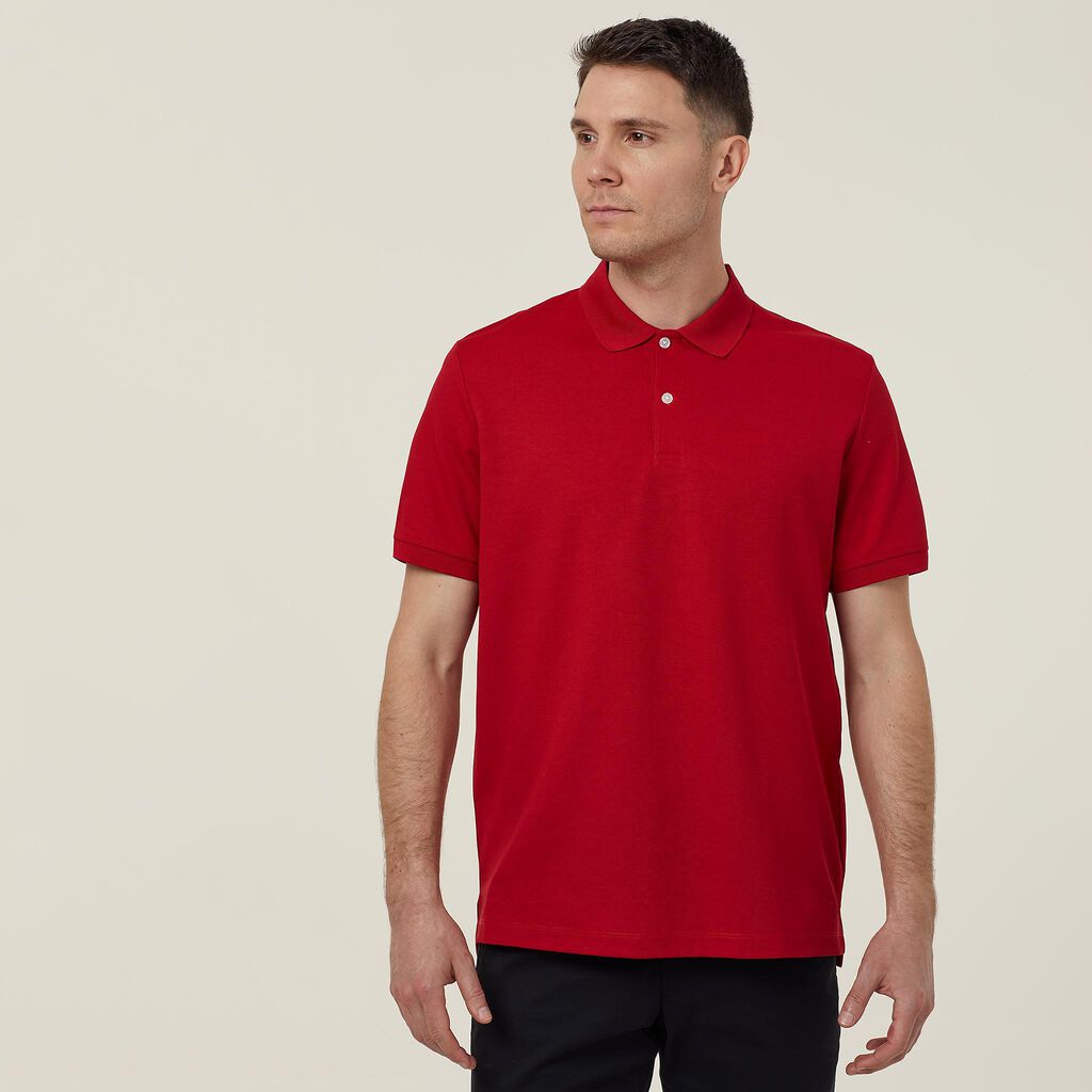 Mens Antibacterial Poyface Short Sleeve Polo