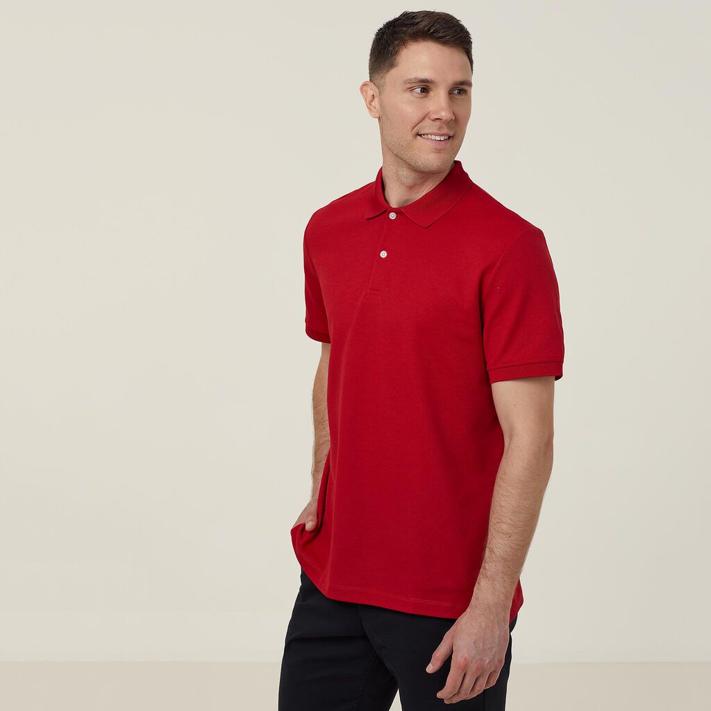 Mens Antibacterial Poyface Short Sleeve Polo