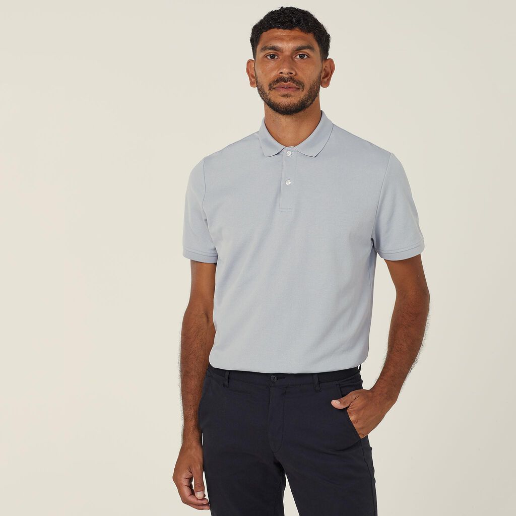 Mens Antibacterial Poyface Short Sleeve Polo