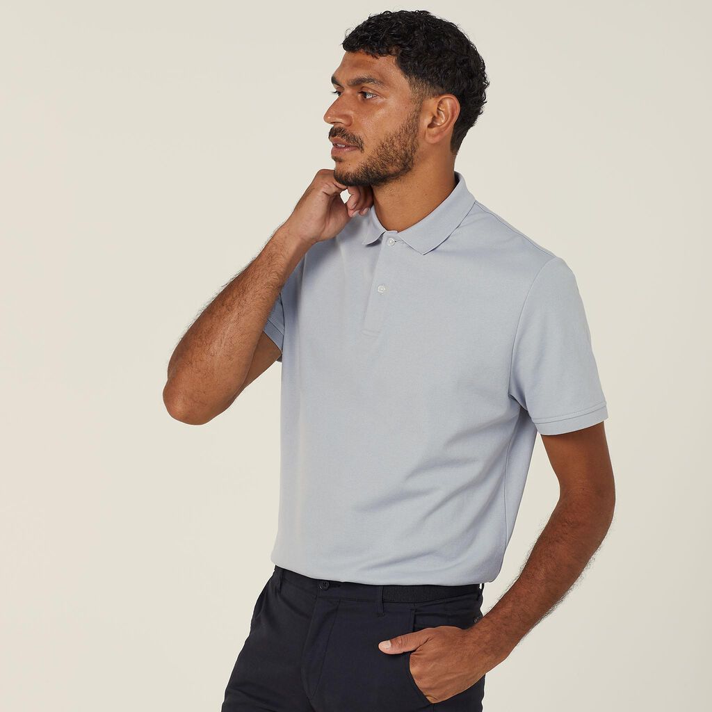 Mens Antibacterial Poyface Short Sleeve Polo