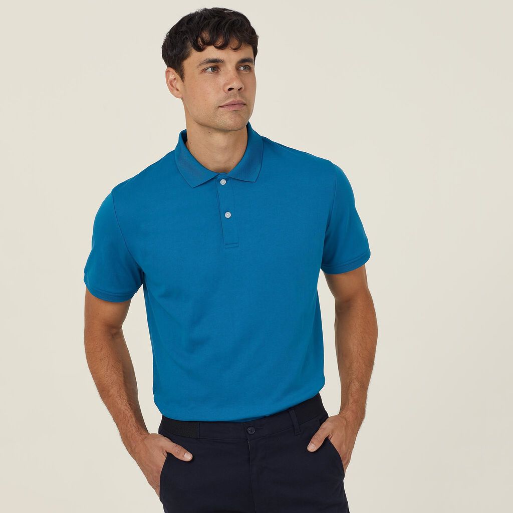 Mens Antibacterial Poyface Short Sleeve Polo