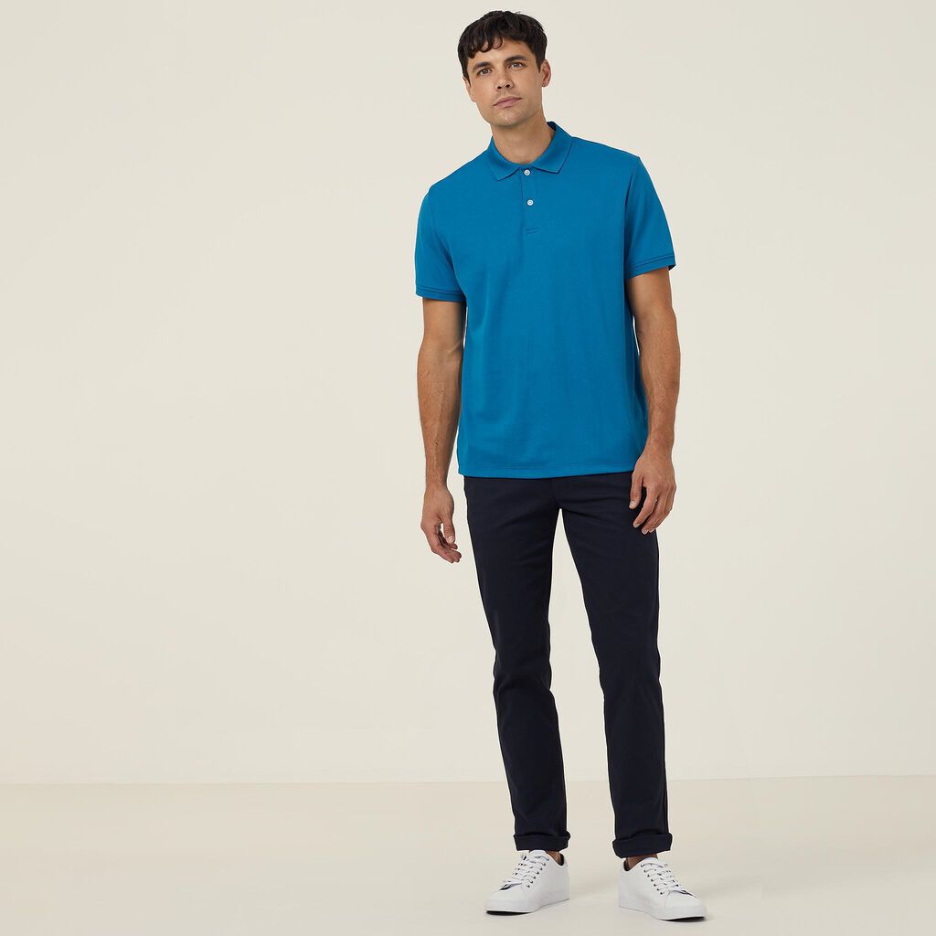 Mens Antibacterial Poyface Short Sleeve Polo