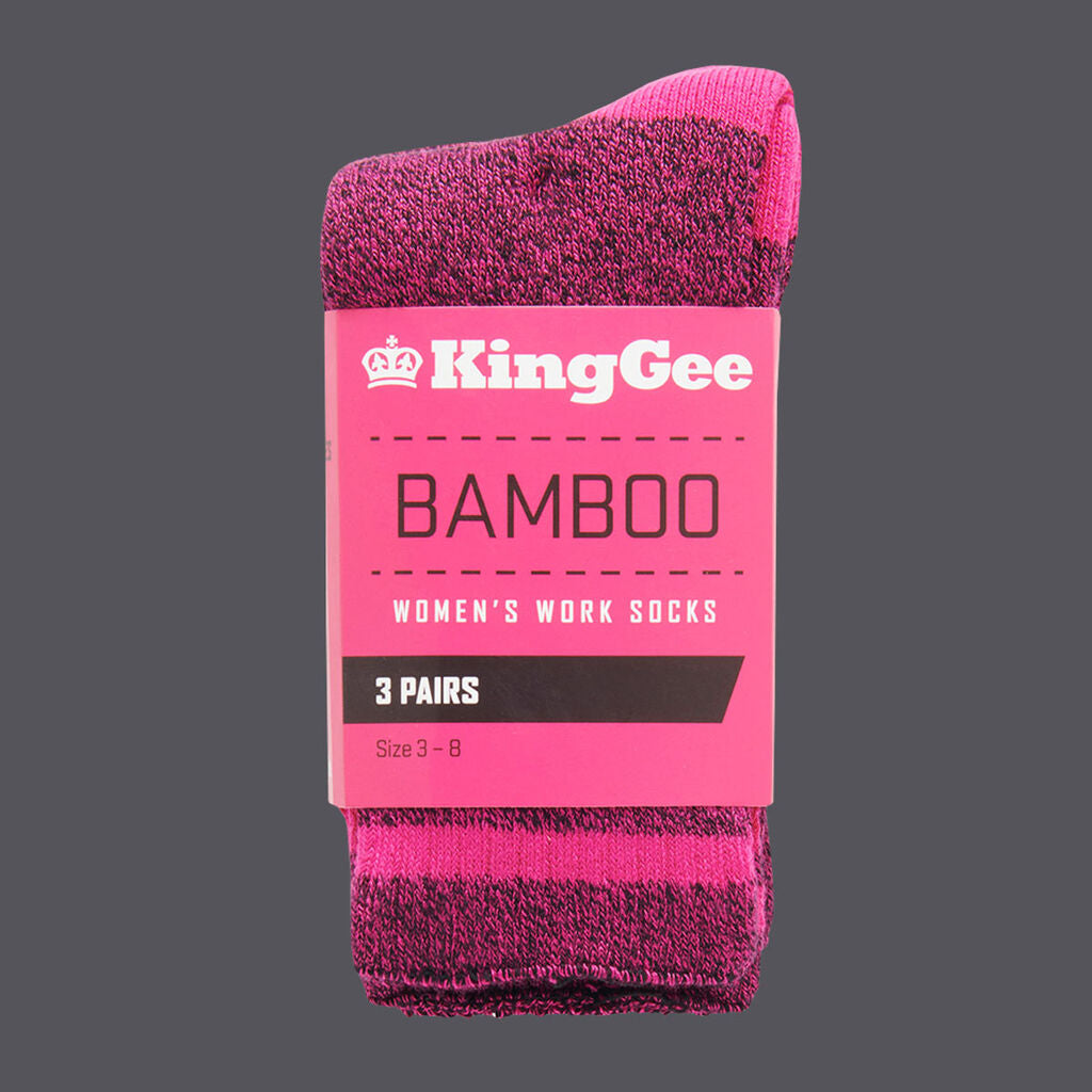 King Gee Women's Bamboo Sock 3 Pack