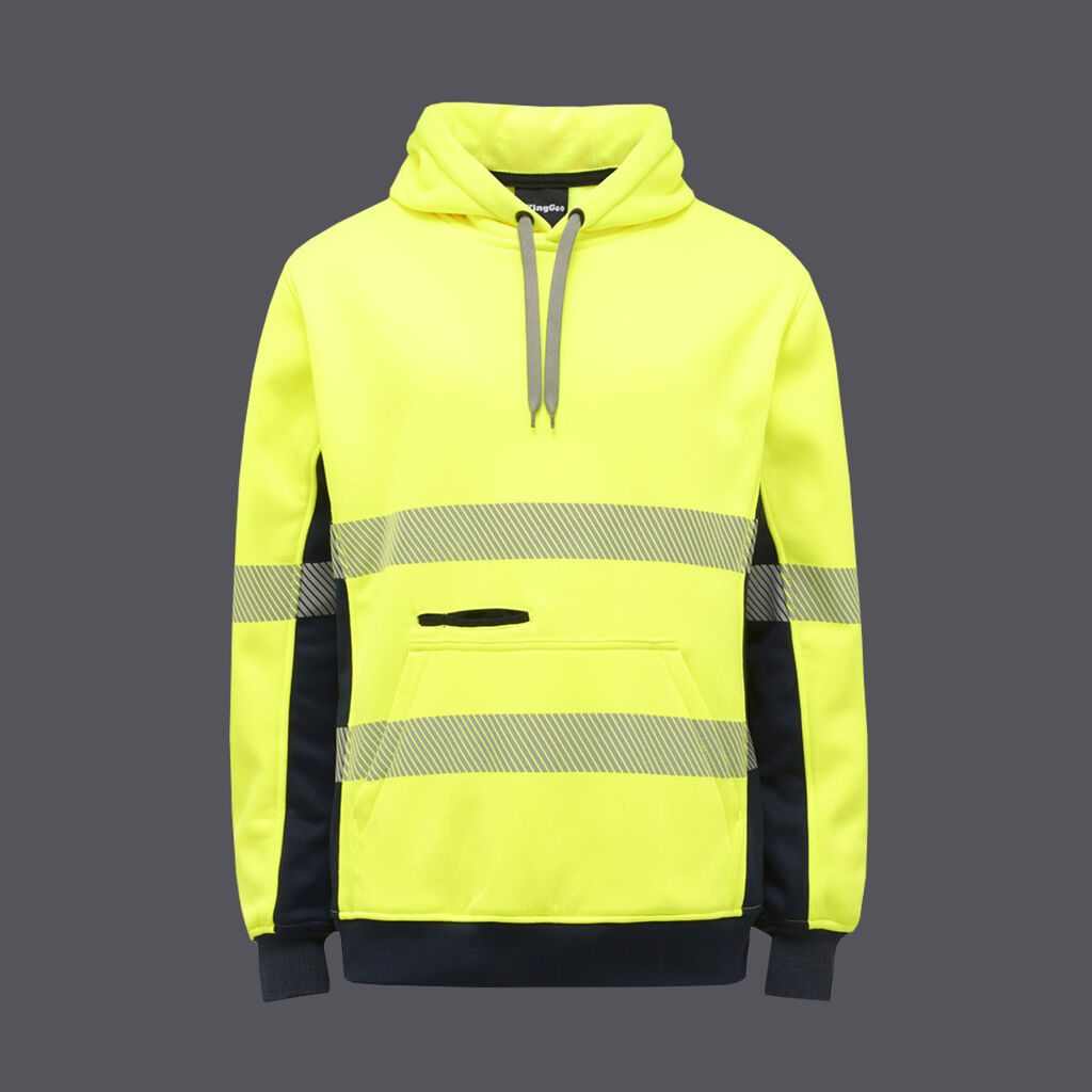 King Gee Hi Vis Reflective Pull Over Hoodie