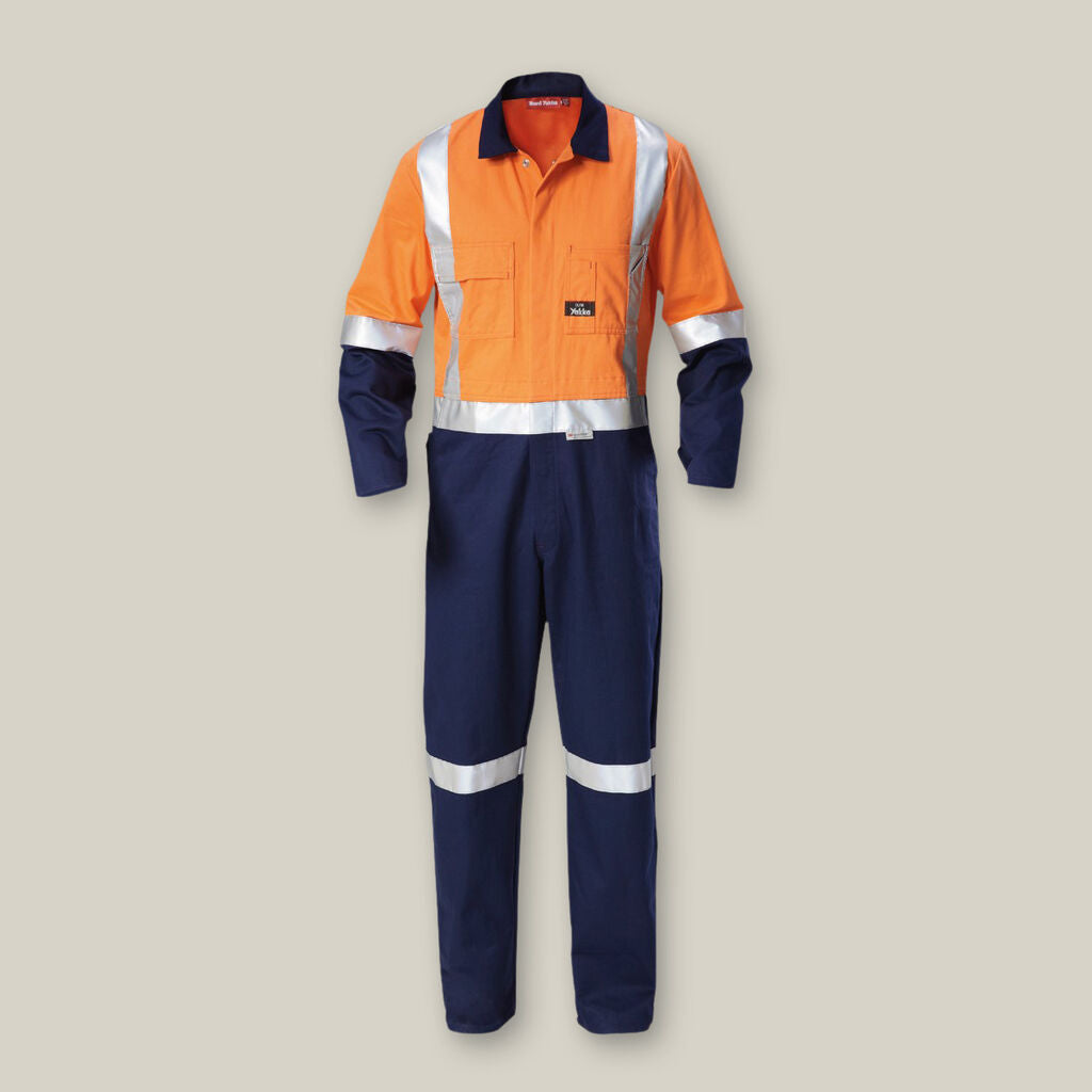 Hard Yakka HI VIS 2Tone Taped Drill Coverall