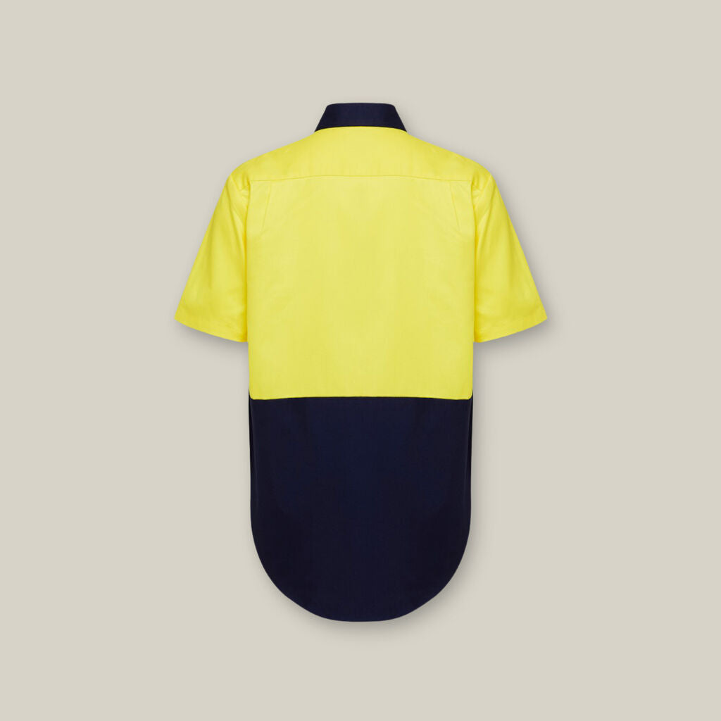 HardYakka Core Hi-Vis Light Weight Vented Short Sleeve Cotton Shirt