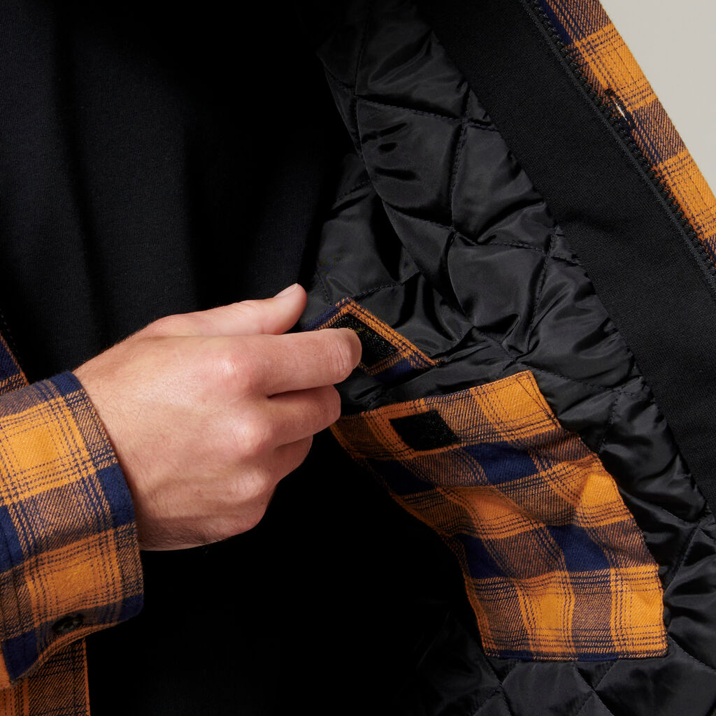 Hard Yakka Quilted Flannel Hooded Shacket