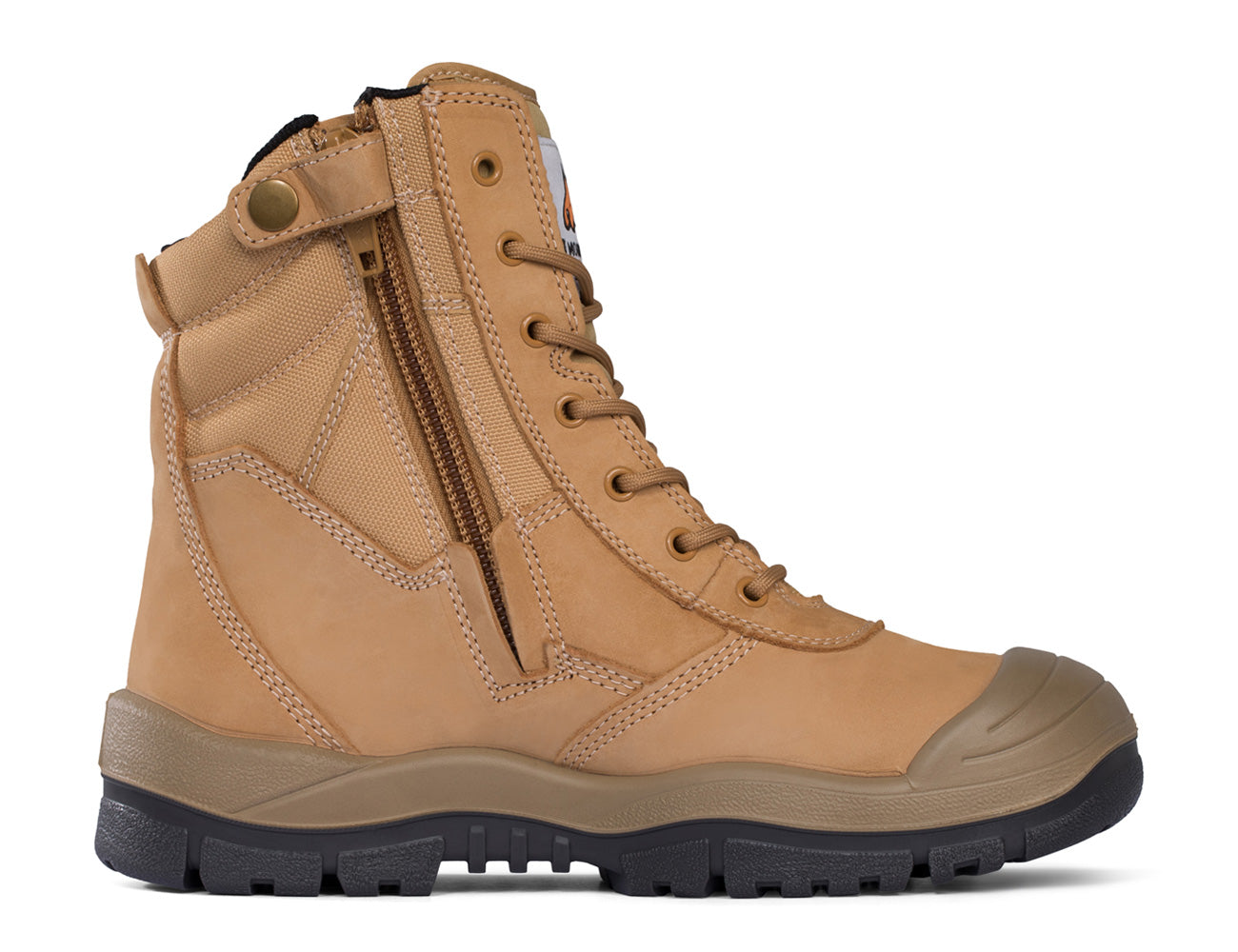 Wheat High Leg ZipSider Boot w/Scuff Cap Wheat 6