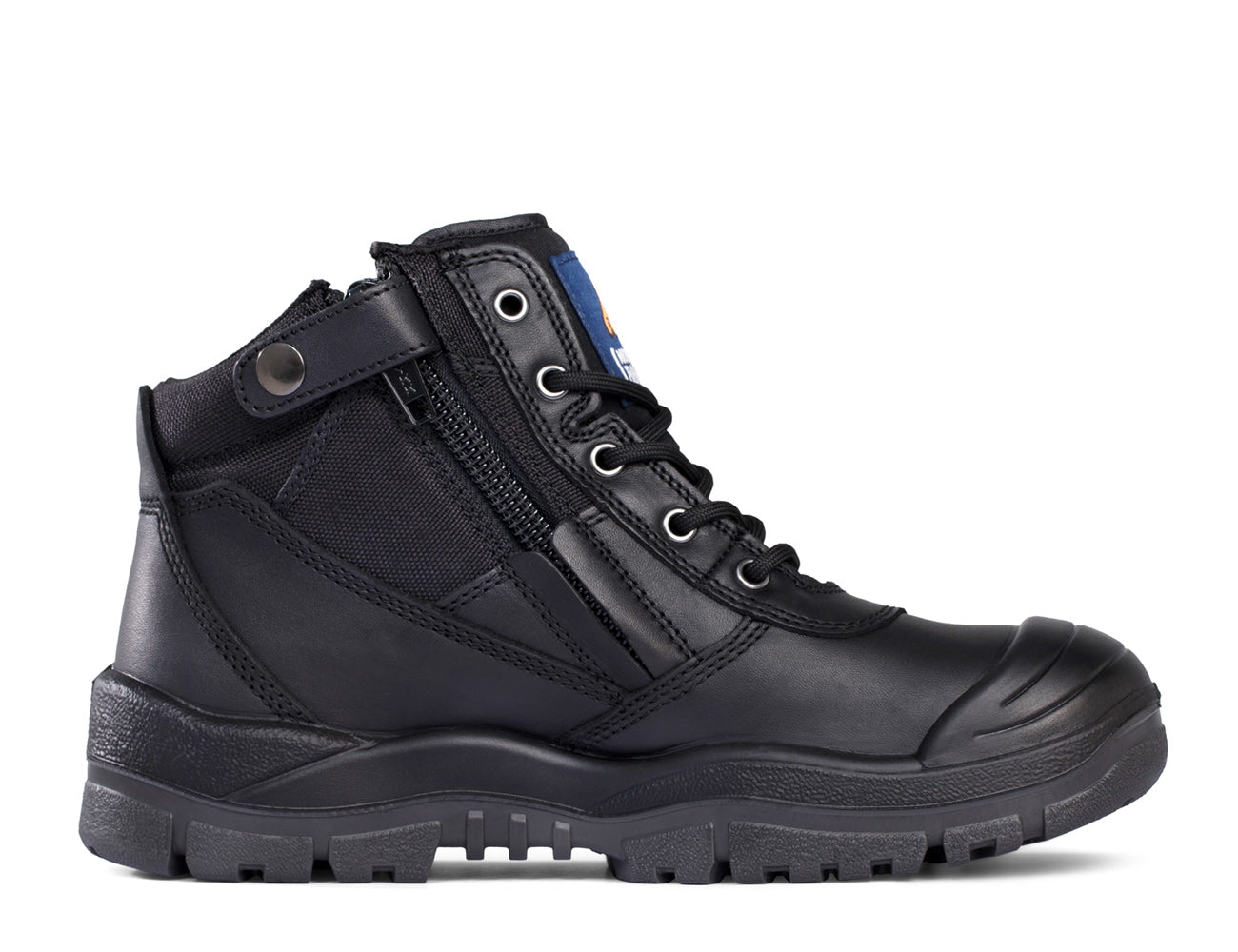 Black ZipSider Boot w/Scuff Cap Black 5