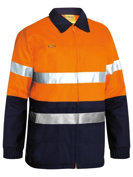 2 Tone Hi Vis Drill Jacket 3M Reflective Tape - BK6710T