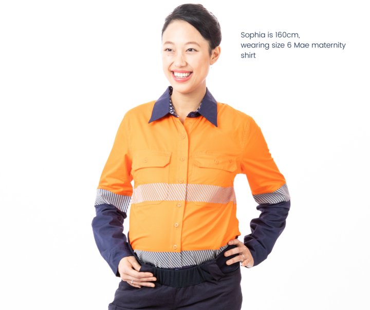 Mae Hi Vis Maternity Work Shirt - CO102