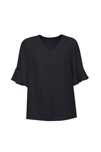 Ladies Aria Fluted Sleeve Blouse - RB966LS