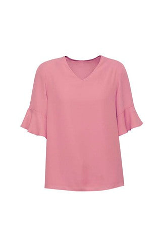 Ladies Aria Fluted Sleeve Blouse - RB966LS