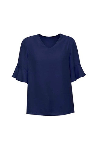 Ladies Aria Fluted Sleeve Blouse - RB966LS