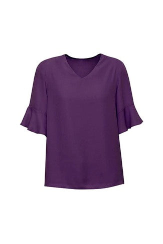 Ladies Aria Fluted Sleeve Blouse - RB966LS