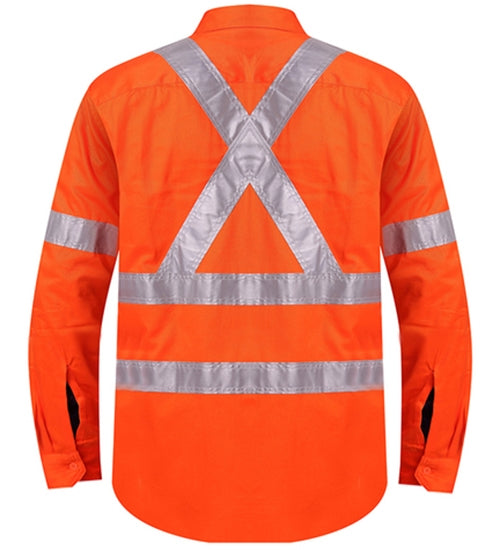 Open Front L/S 50MM Reflective Tape X Design RM106XR