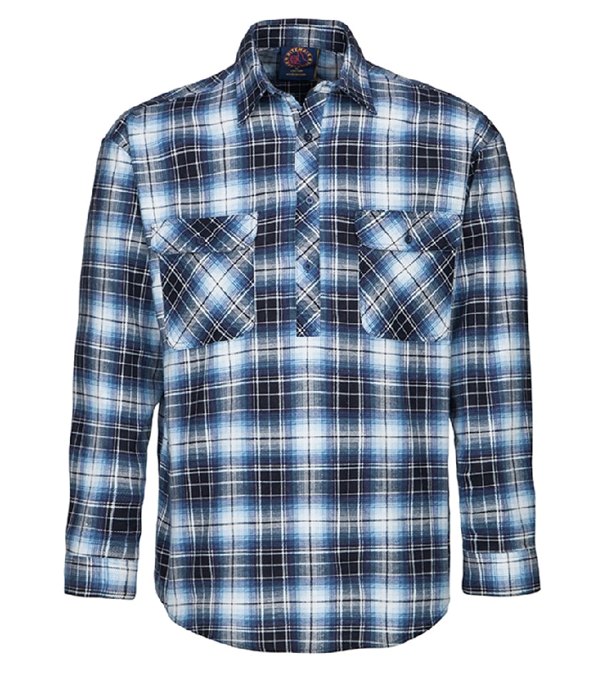 Mens Open Front Flannelette Shirt - RM123FOF