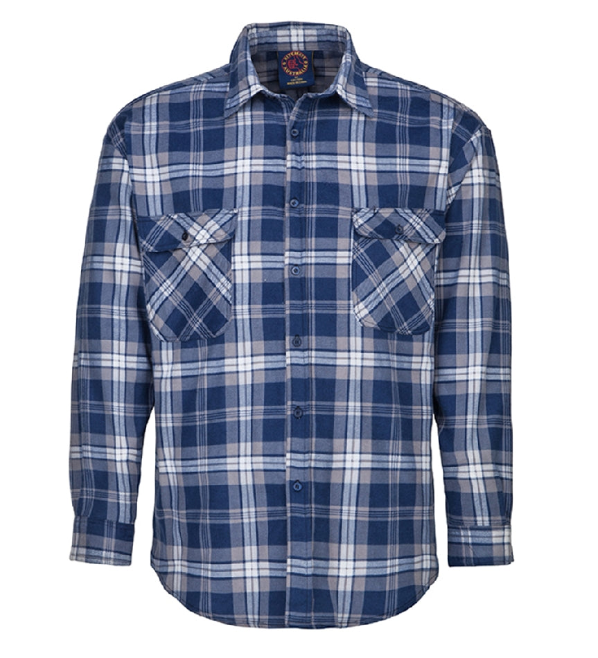 Mens Open Front Flannelette Shirt - RM123FOF