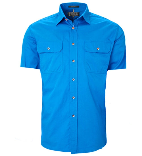 Open Front Mens S/S Pilbara Shirt