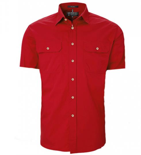 Open Front Mens S/S Pilbara Shirt