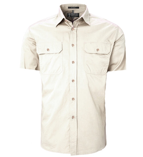 Open Front Mens S/S Pilbara Shirt