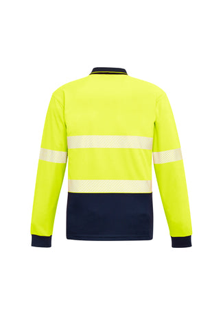 Unisex Hi Vis Segmented L/S Polo - Hoop Taped